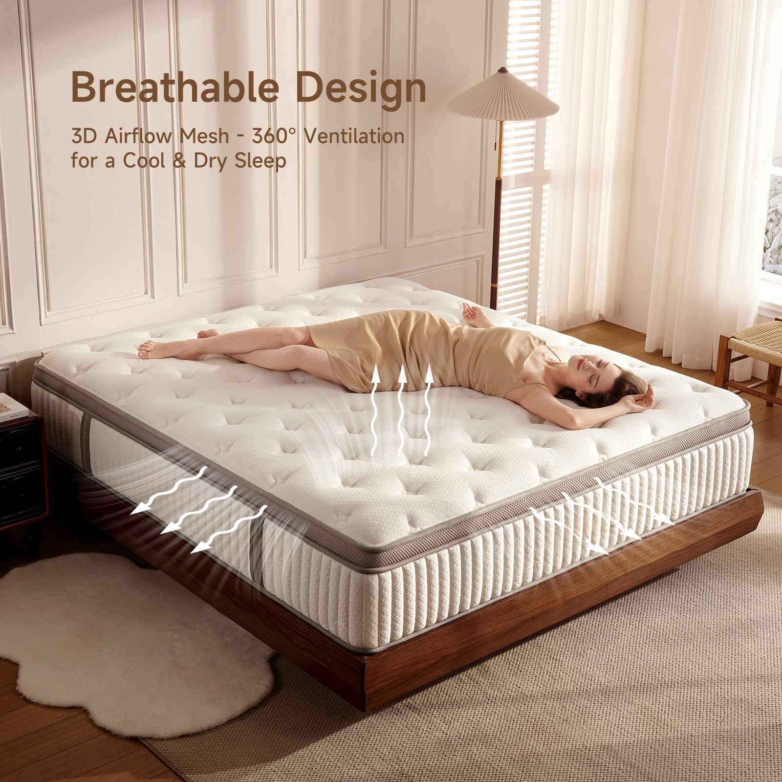 Pressure relief memory foam feature
