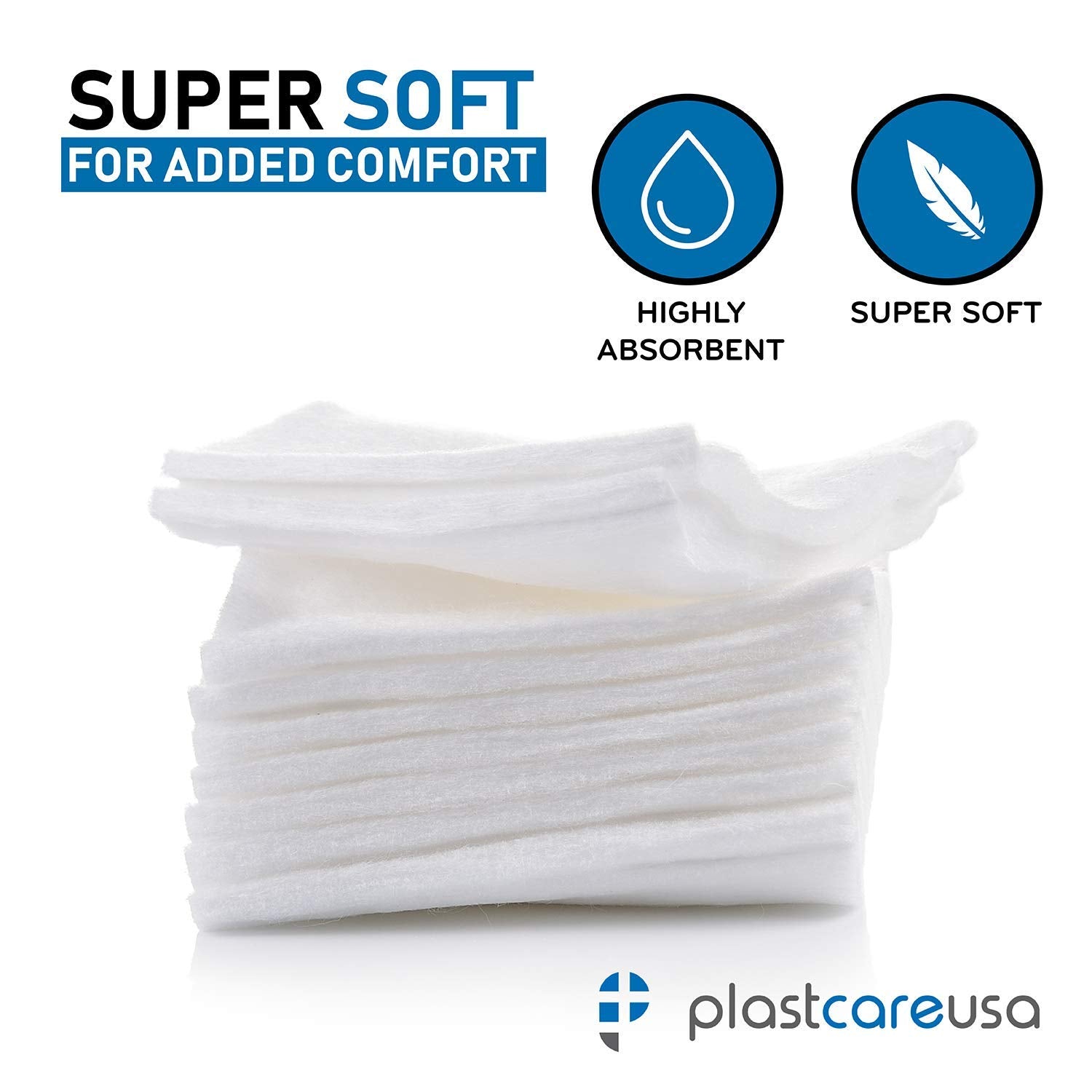 Soft 4-ply non woven gauze sponges for wound dressing