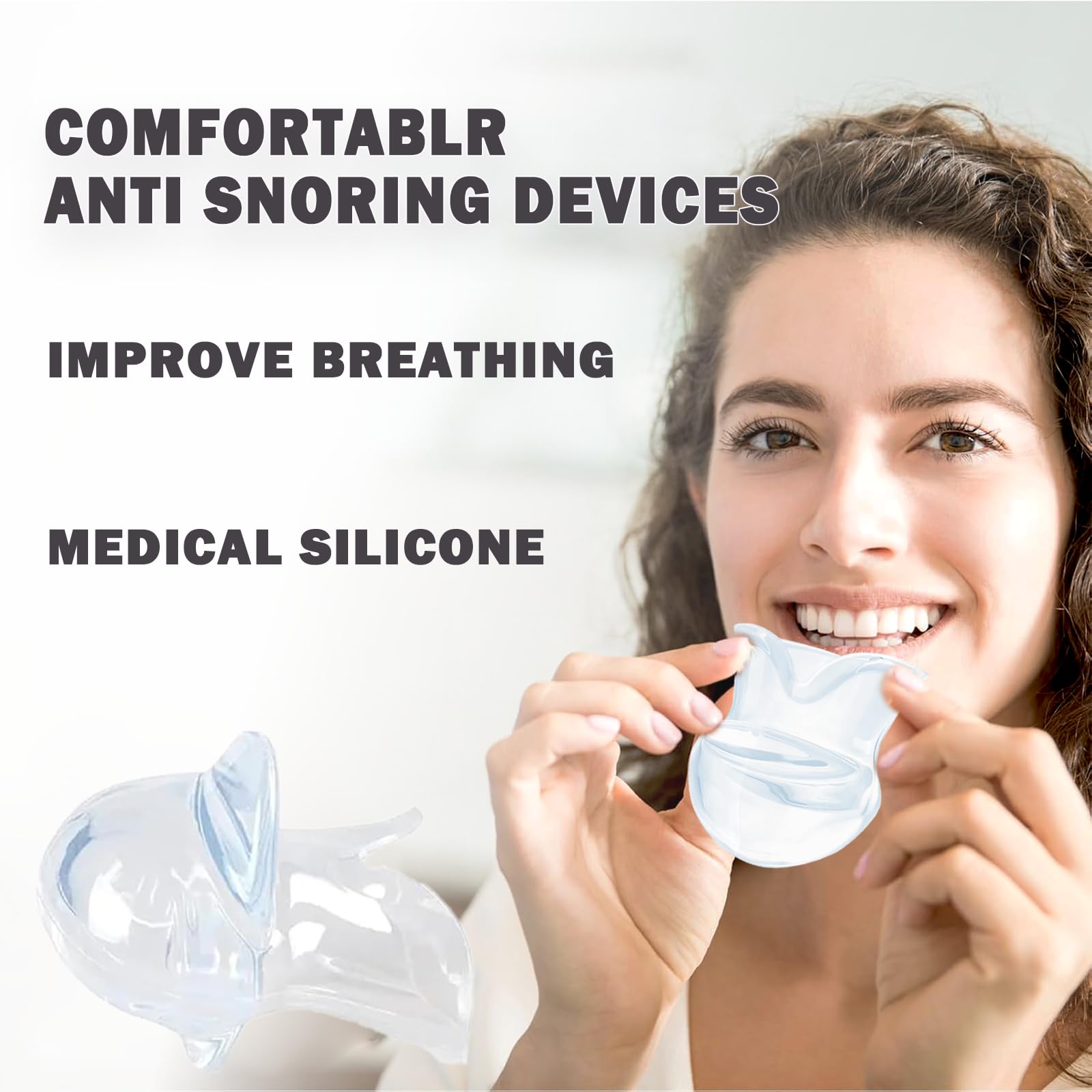 Soft durable material of snore device