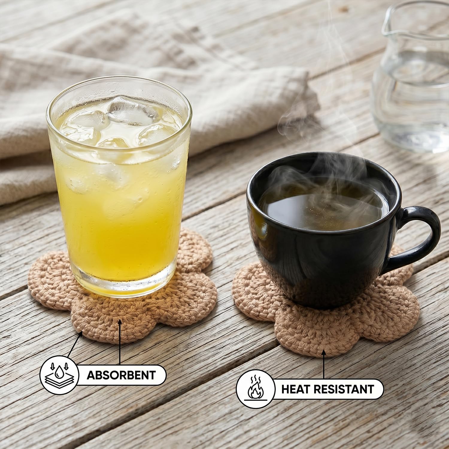 Coasters suitable for everyday use and gatherings