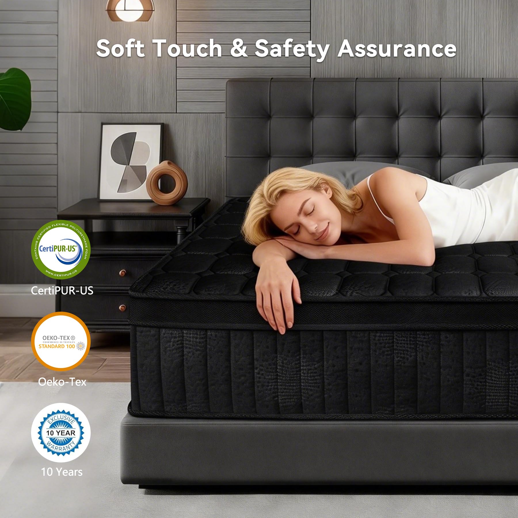 Soft knit cover and dual-layer comfort