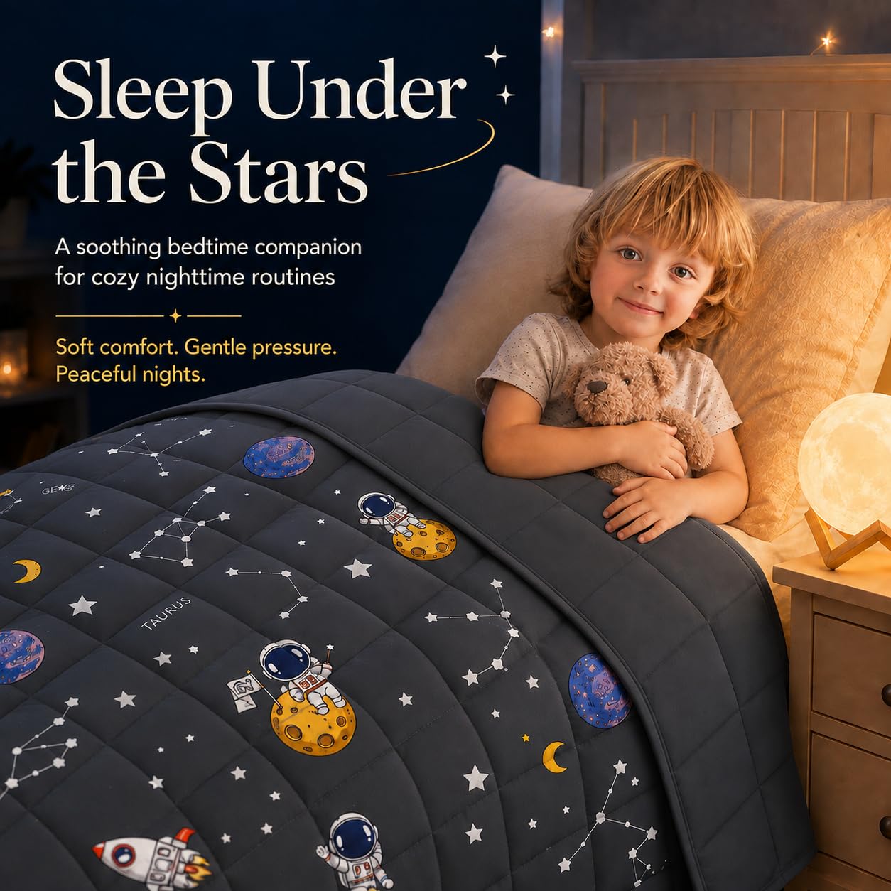 Soft skin-friendly fabric for weighted blanket kids