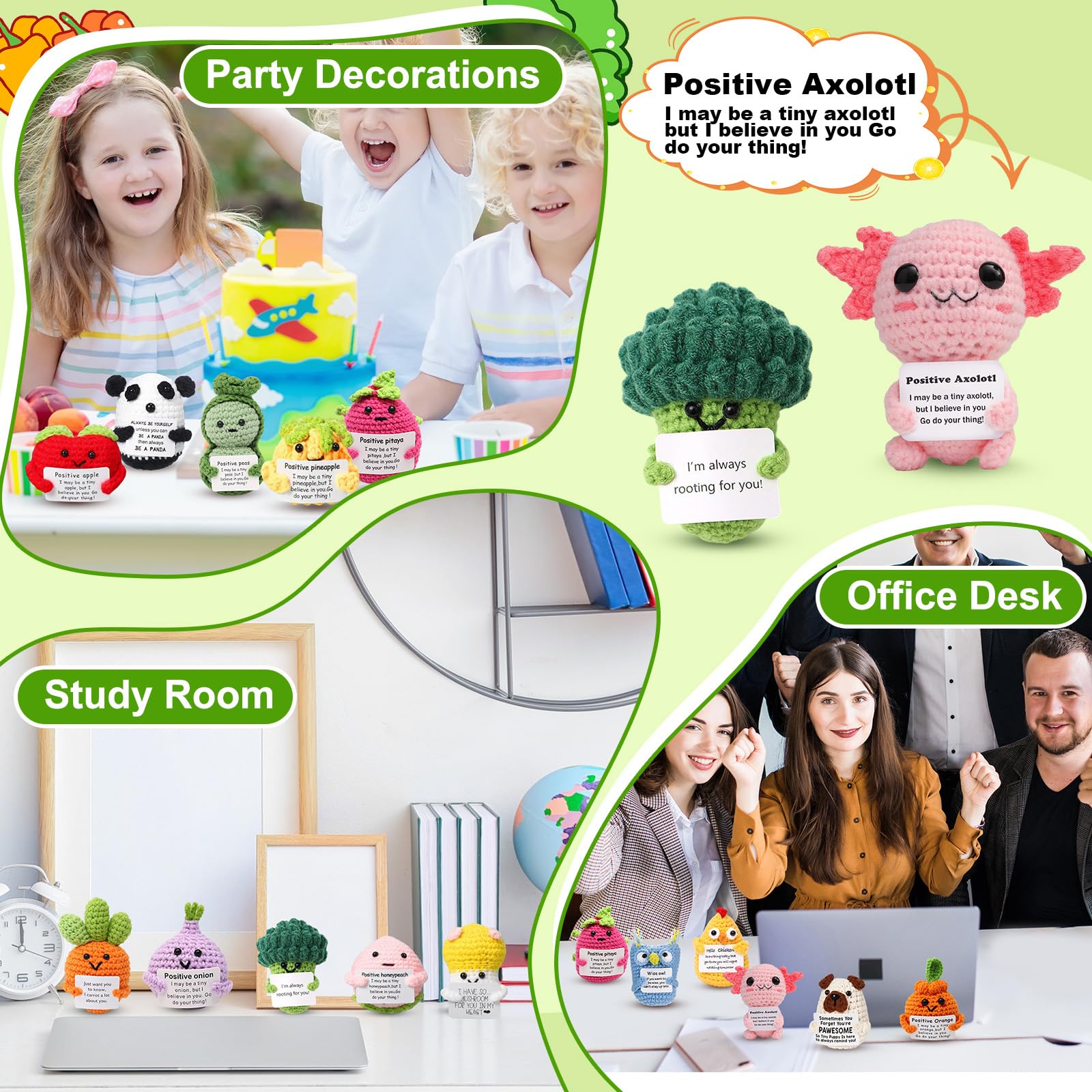 Desk decor crochet animals suitable for office