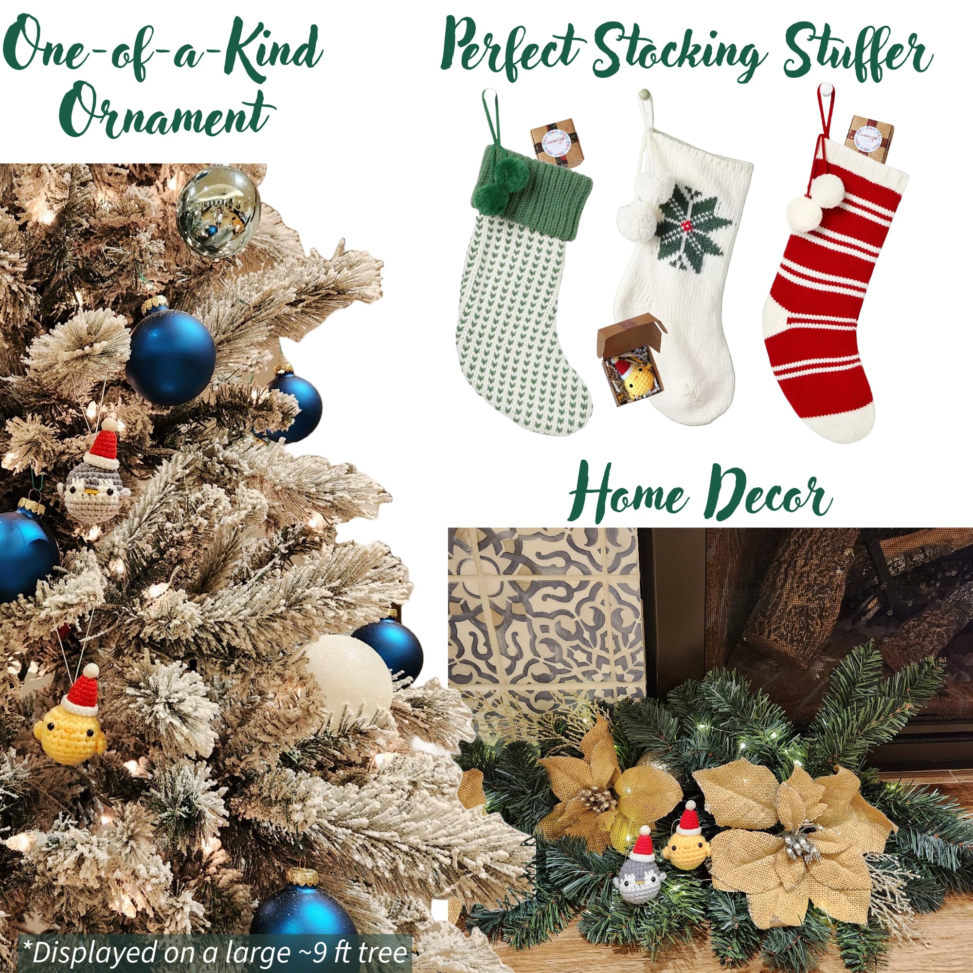 soft cotton yarn crochet ornament shatterproof