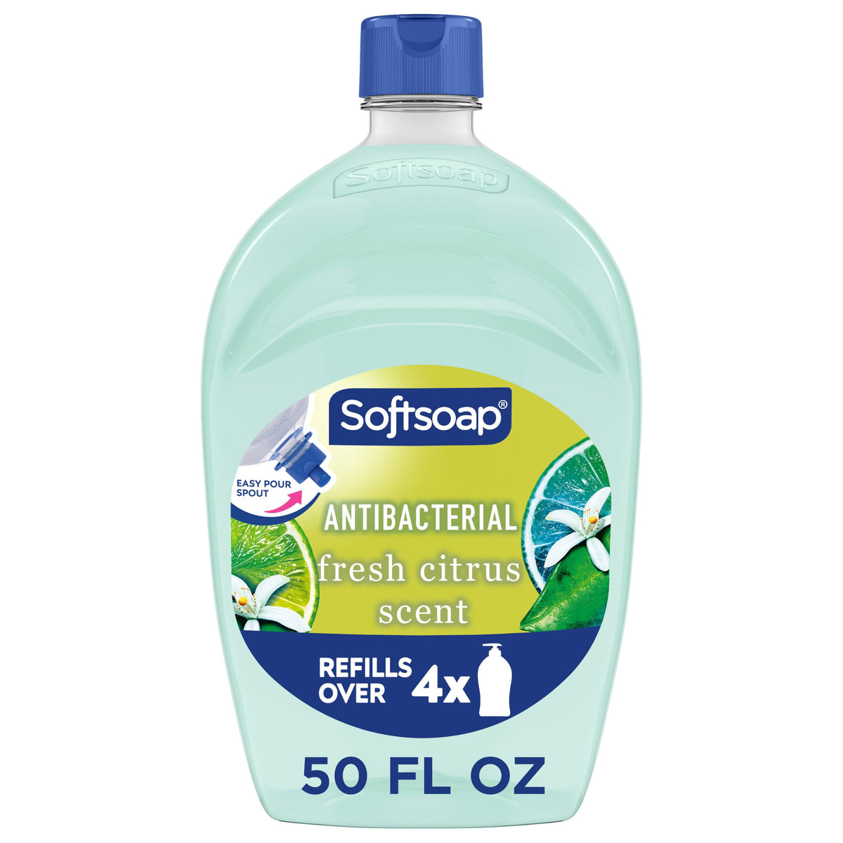 Softsoap antibacterial hand soap refill bottle with Fresh Citrus scent 50 oz