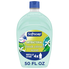 Softsoap antibacterial hand soap refill bottle with Fresh Citrus scent 50 oz