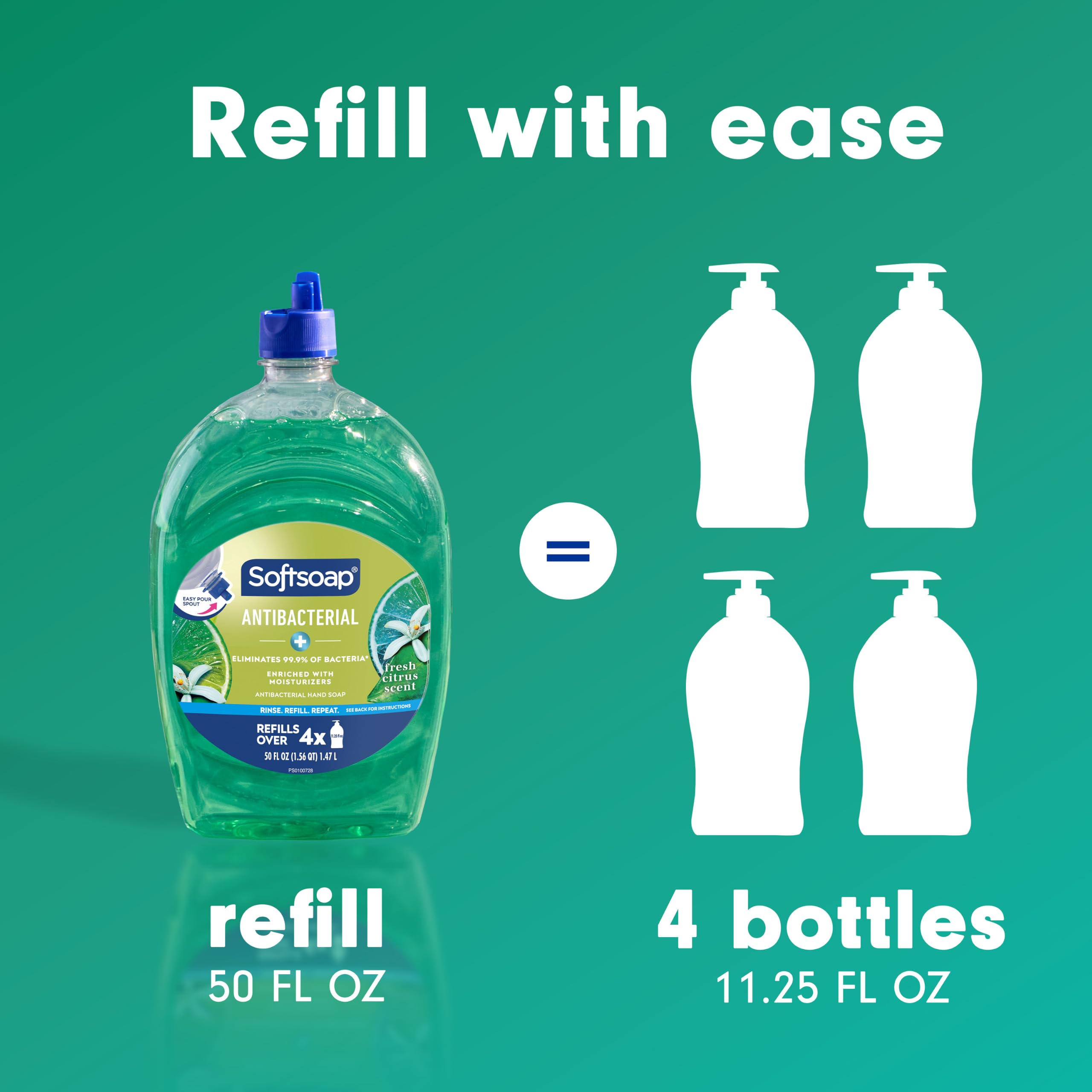Softsoap refill bottle label Fresh Citrus fragrance