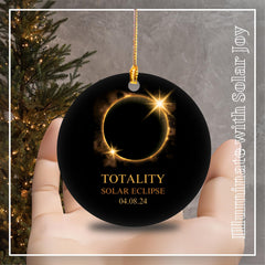 Solar Eclipse Ornament 2024 Christmas Tree display
