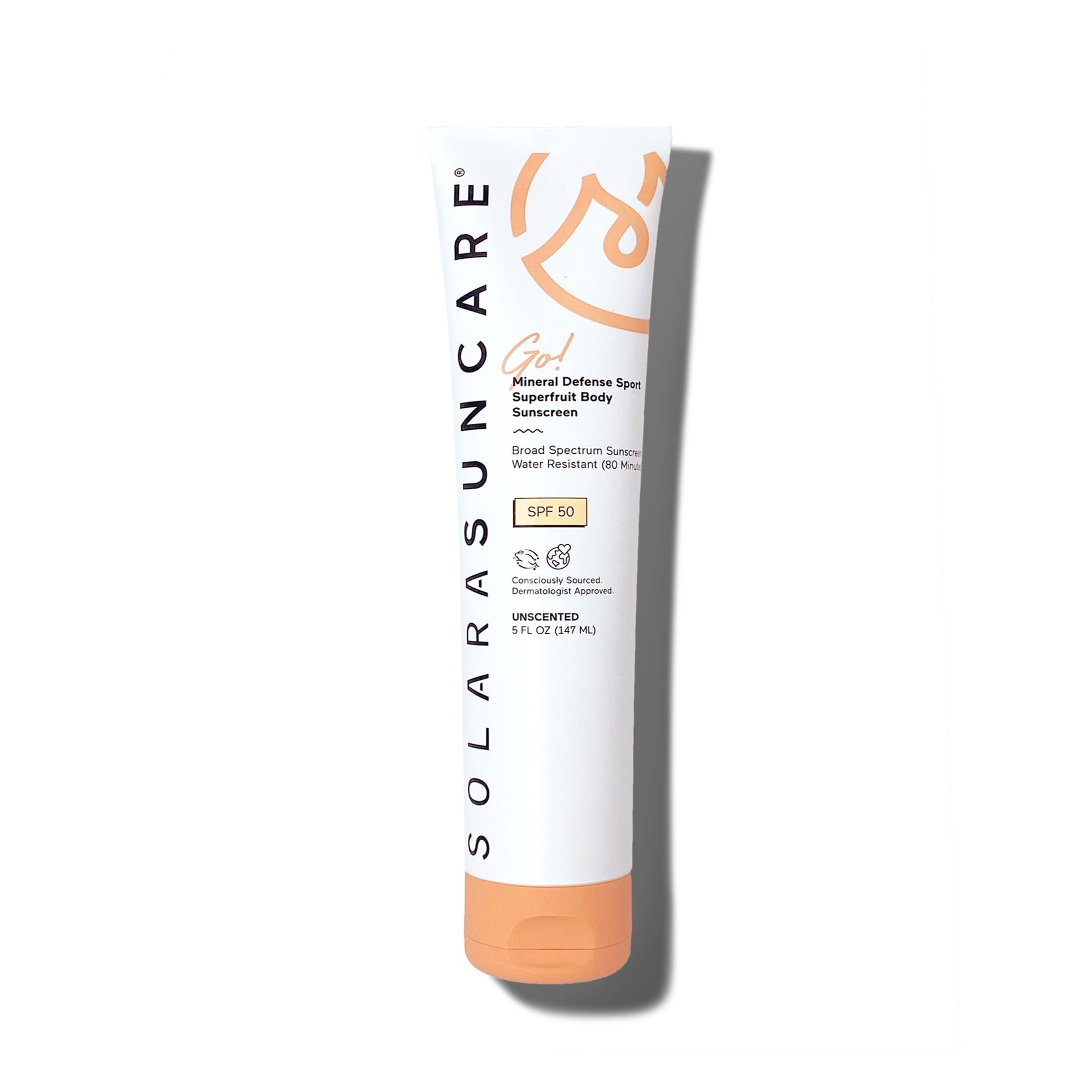 Solara Suncare Go Mineral Defense SPORT Body Sunscreen 5 fl oz zinc based SPF 50 bottle