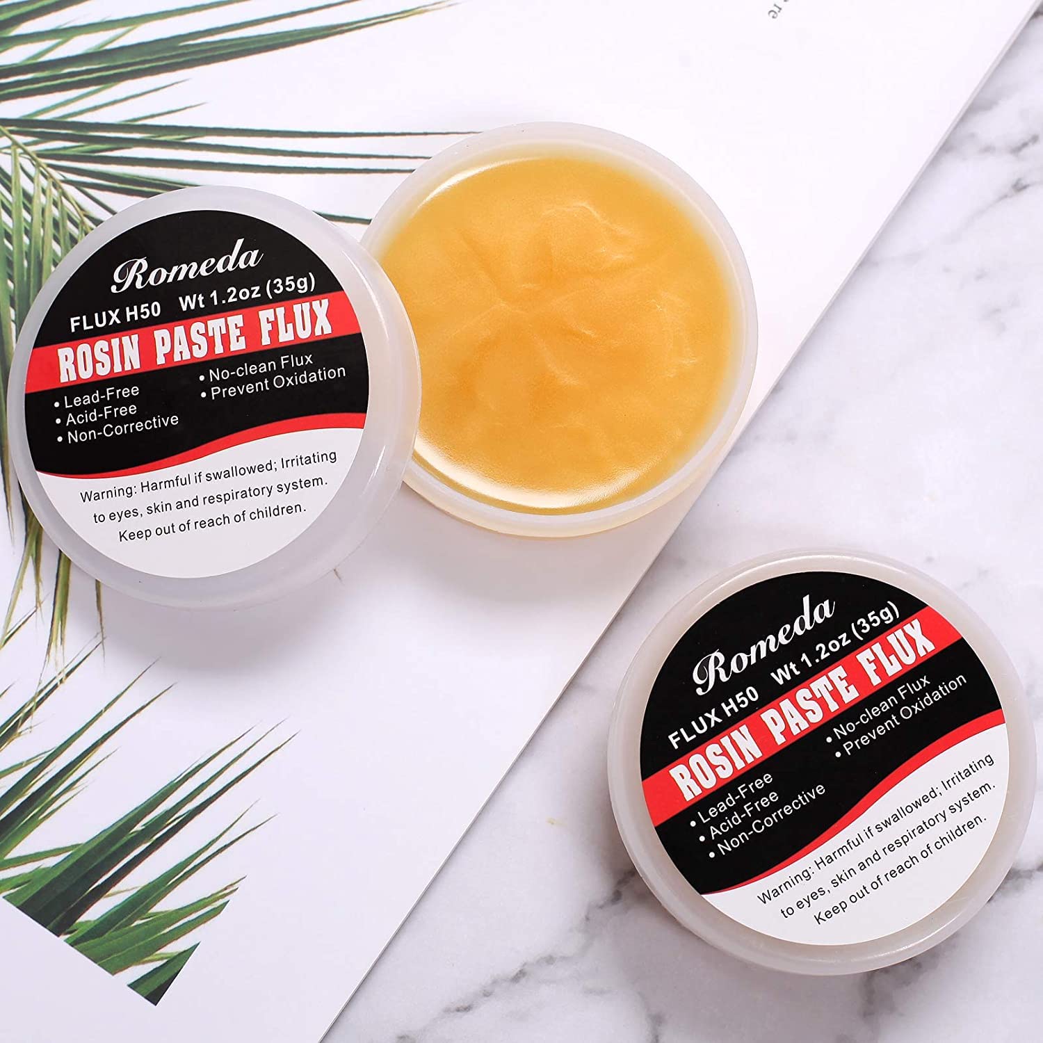 Package includes two jars rosin flux paste and support