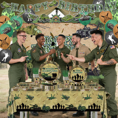 Soldier cupcake toppers for army birthday party