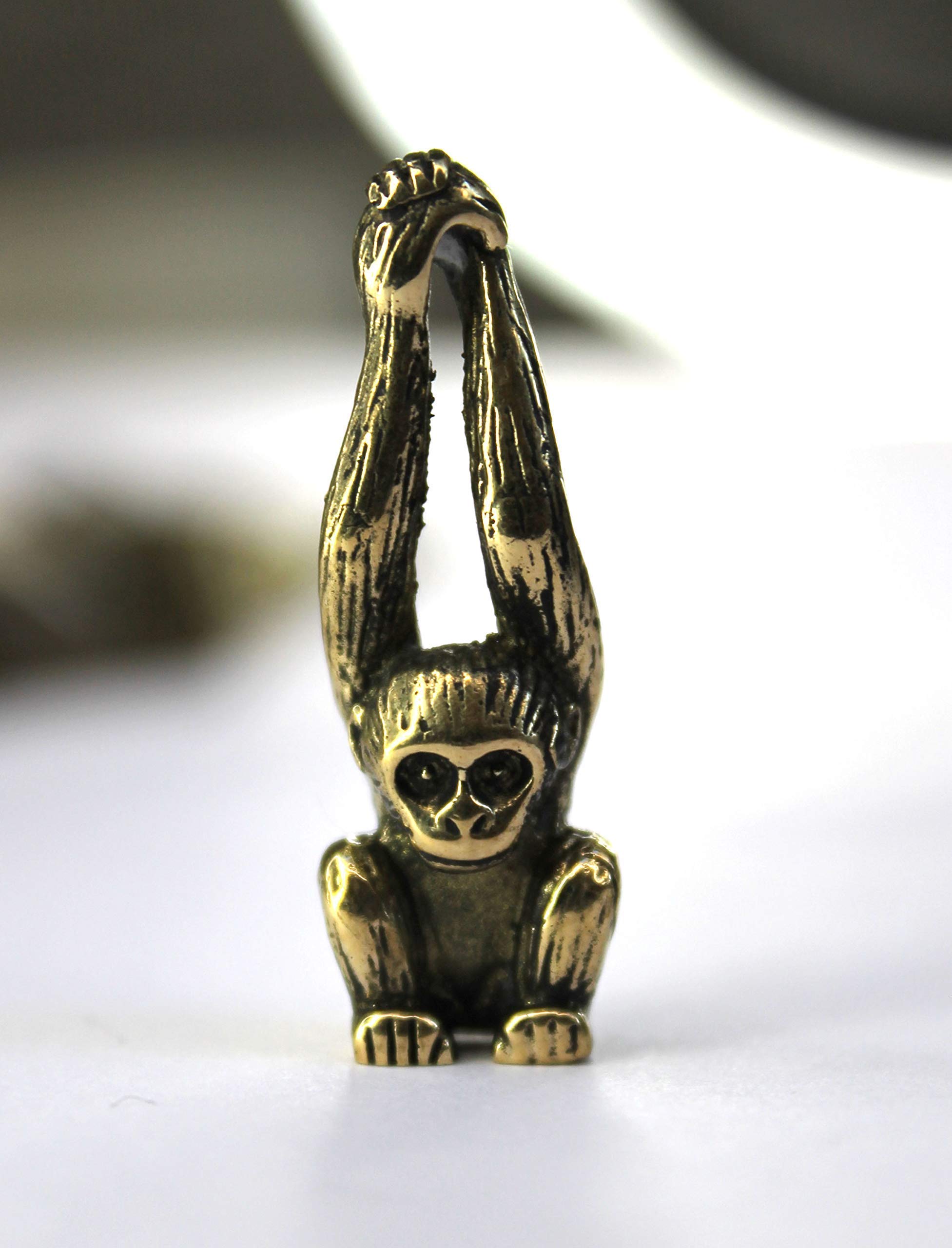 Miniature brass monkey statue home decor