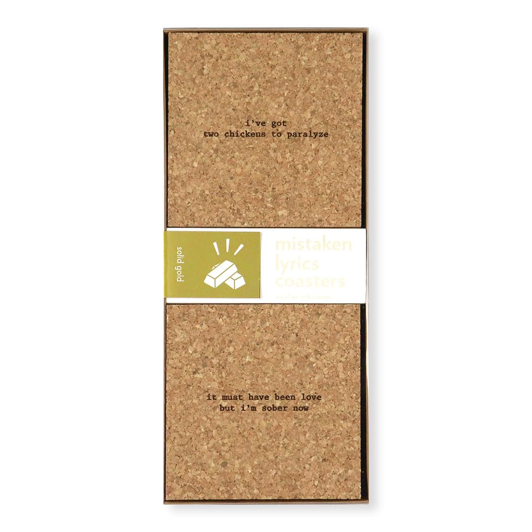 Solid Gold Mistaken Lyrics Coasters 6 cork coasters