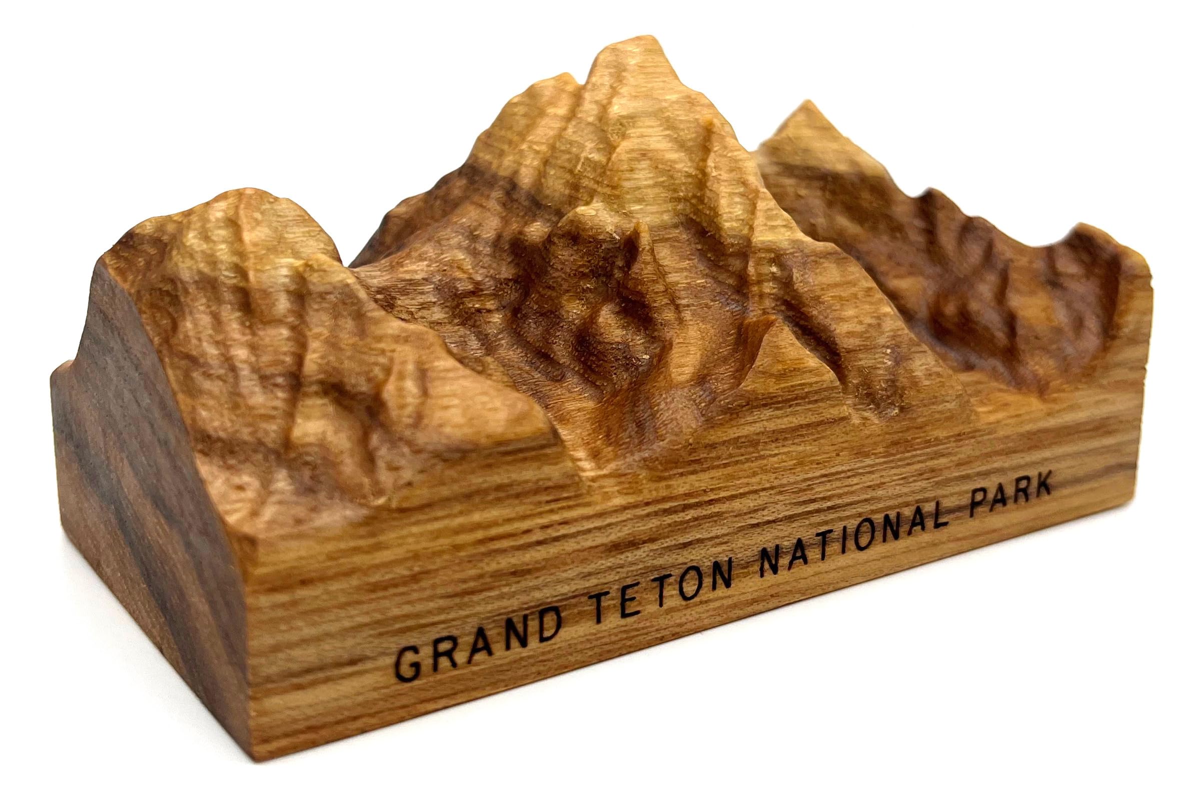 Solid hickory wood carving with durable finish