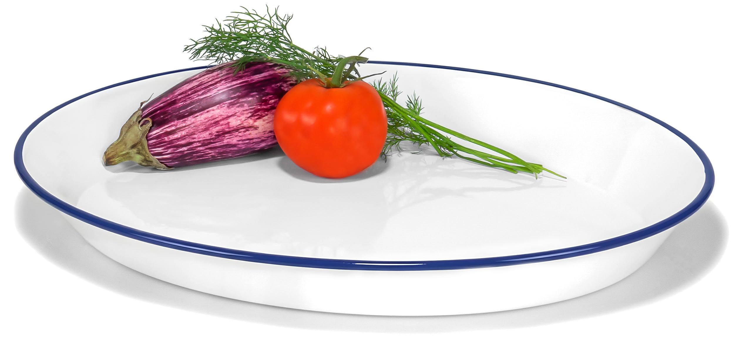 Gently sloped rim for salads appetizers and desserts