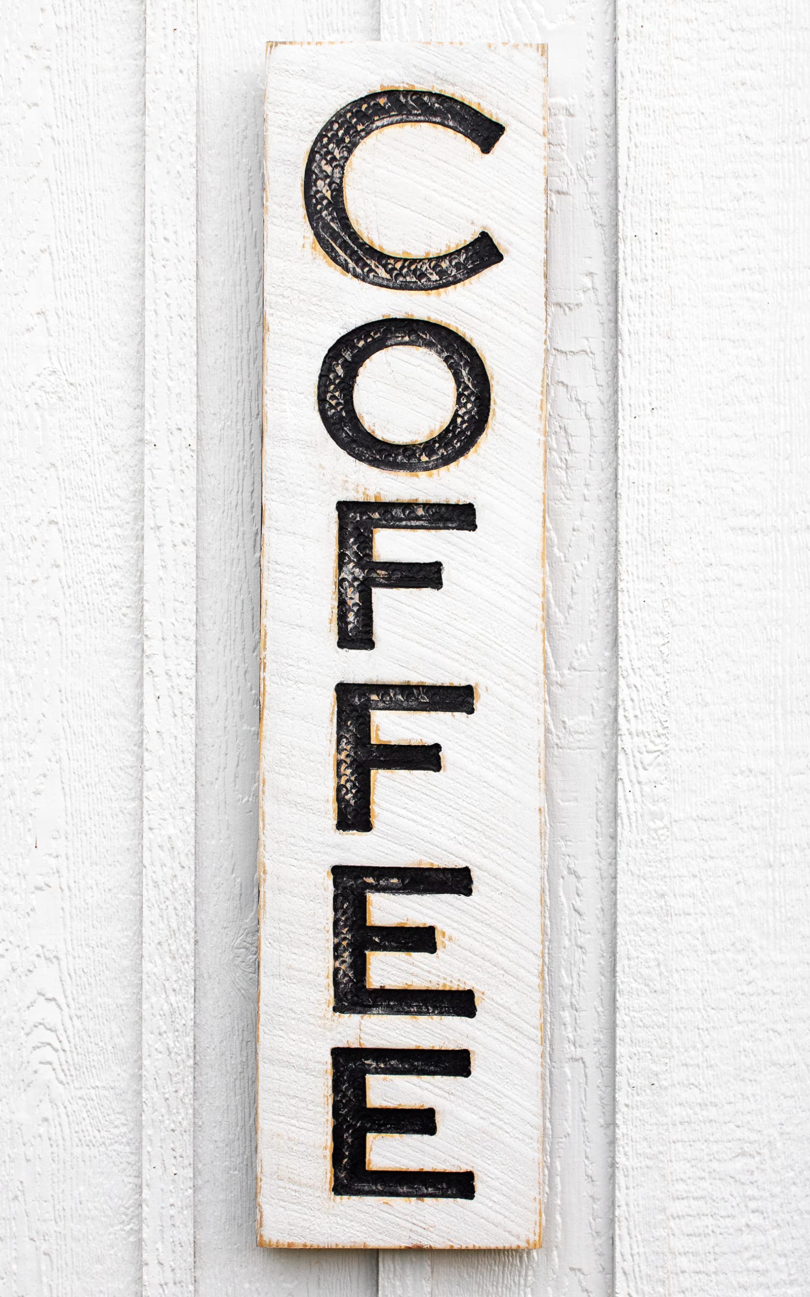Rustic distressed farmhouse style coffee sign 40x10 inches