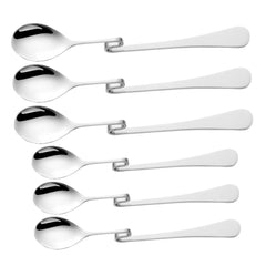 SOLUSTRE 6pcs stainless steel S shape coffee spoons set
