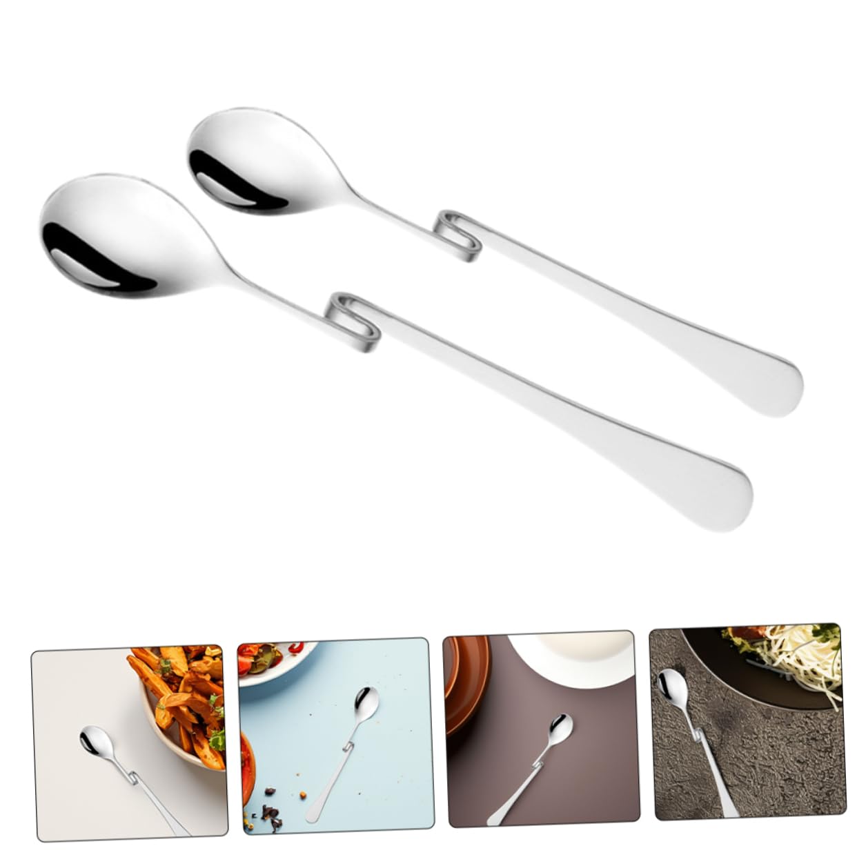 Stainless steel long spoon SOLUSTRE for stirring