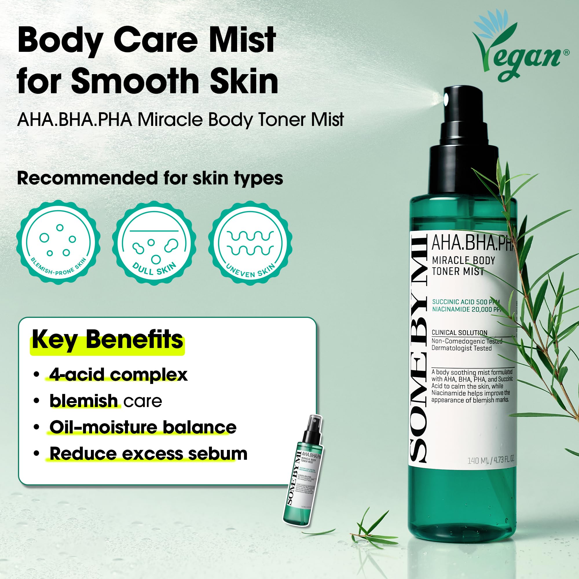 Back and chest coverage via 360 degree spray application