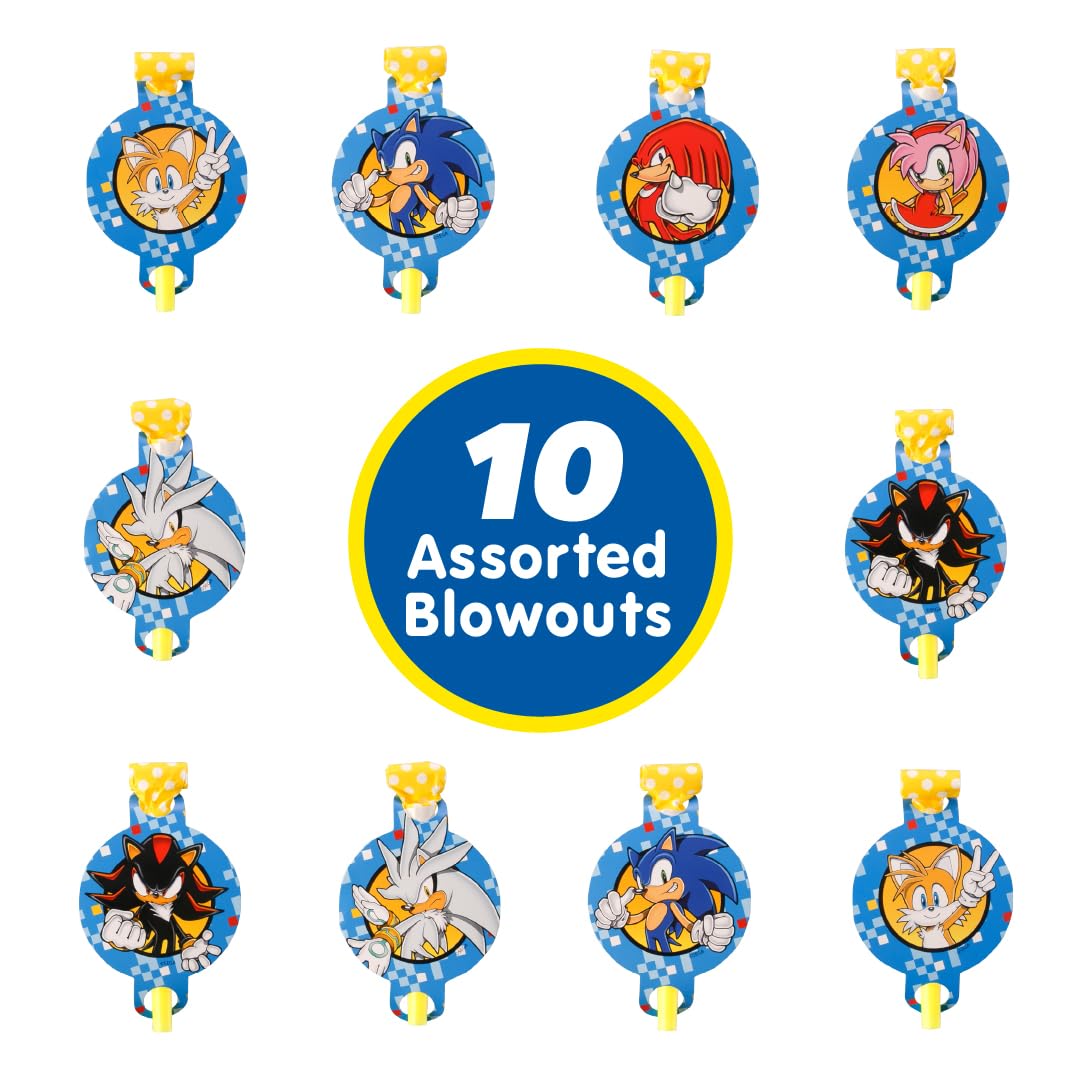10 Sonic themed party favor boxes in kit