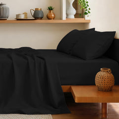 Close up of Sonoro Kate Tencel sheets with silver ion protection Queen size