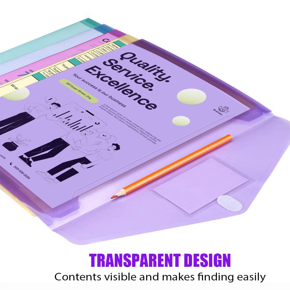 Sooez pink transparent file folder from 10 pack