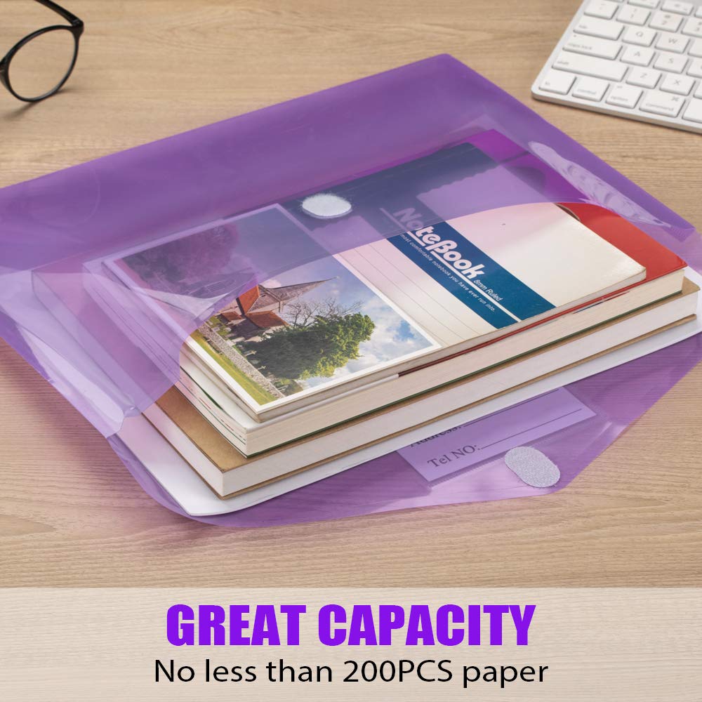 Sooez waterproof PP material file folder with label pocket