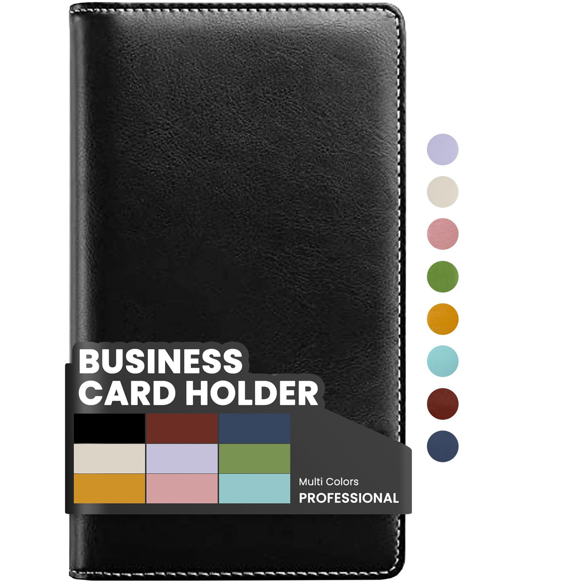 Sooez leather professional card book holder with 240 card capacity