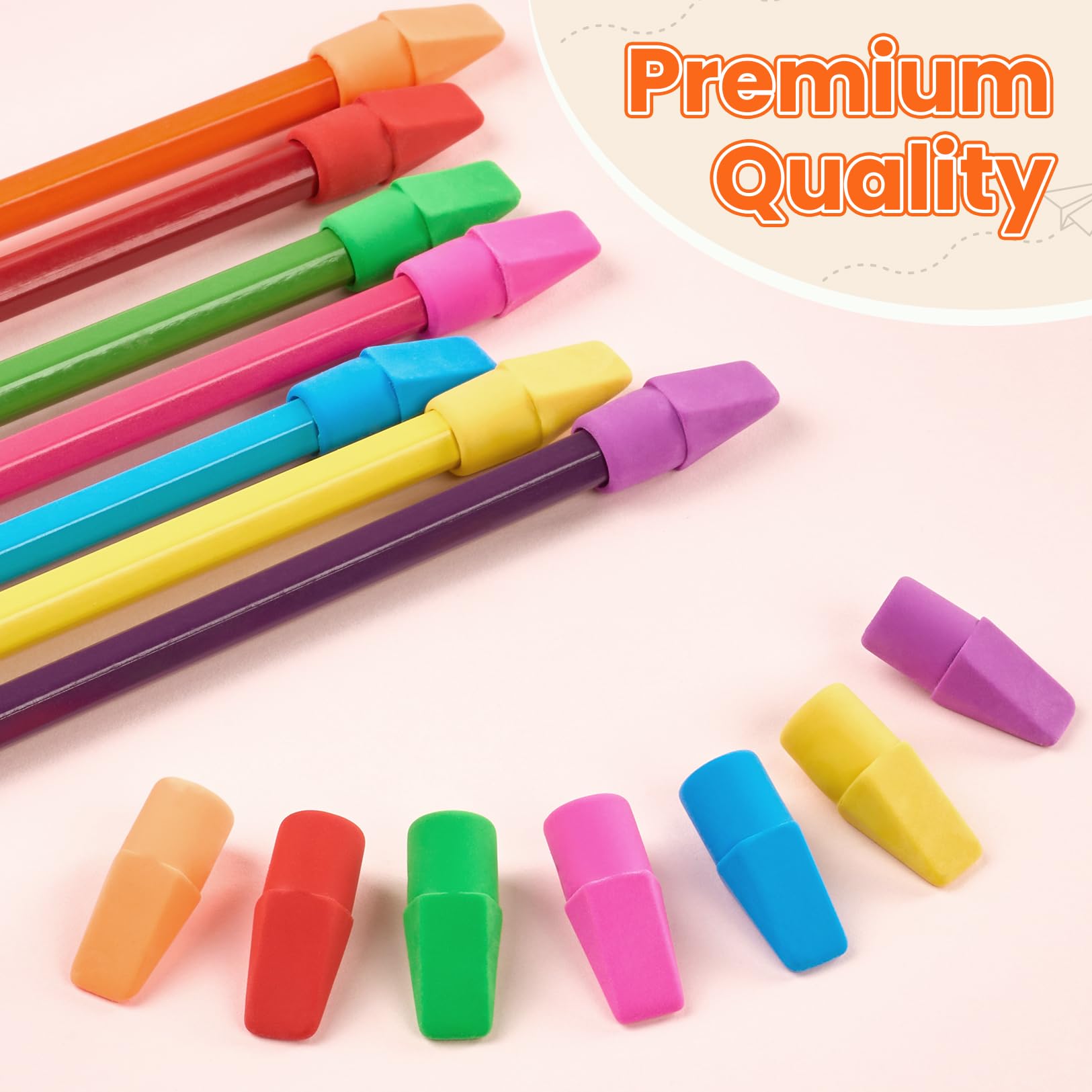 Sooez eraser caps securing fit on standard pencils