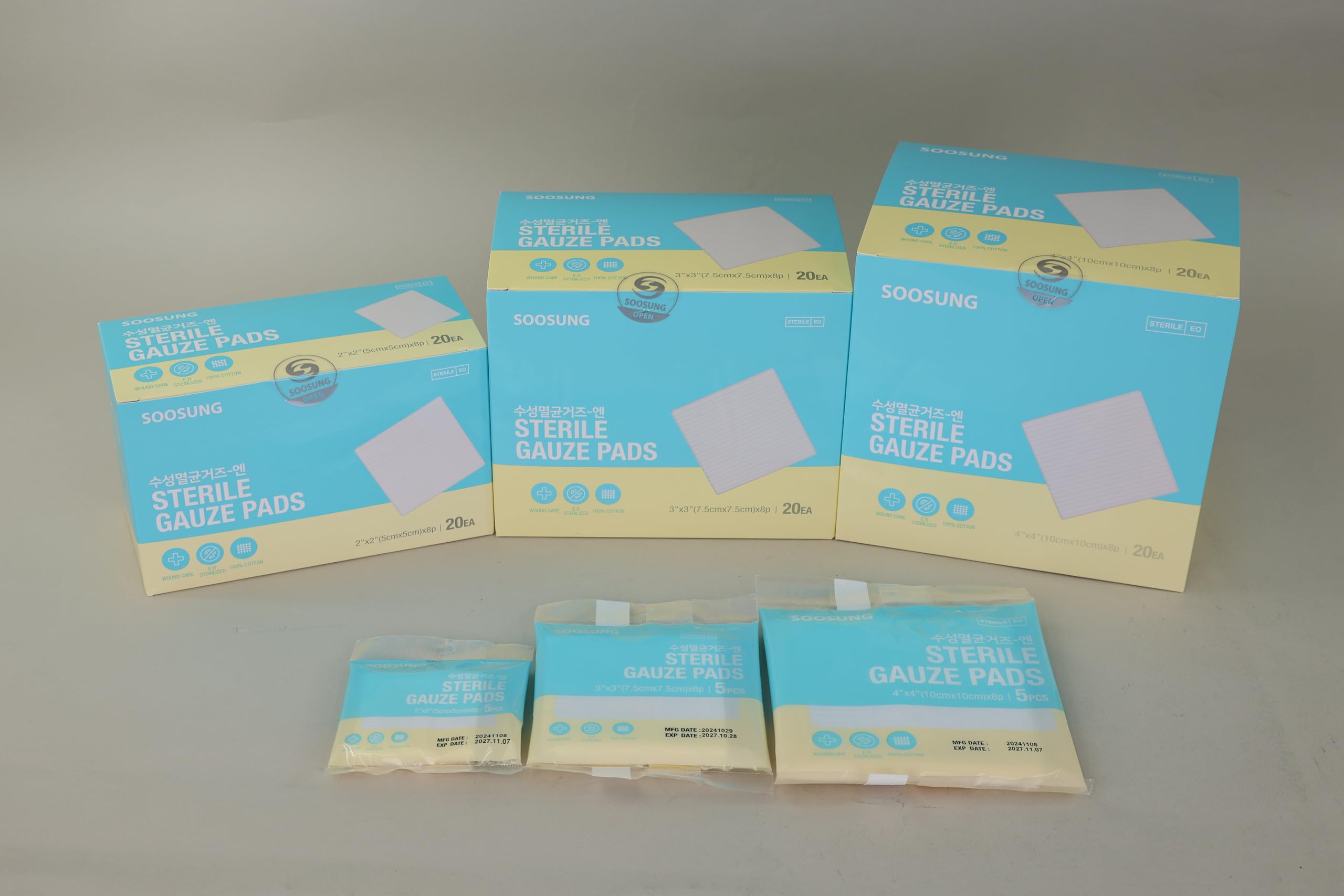 latex-free sterile gauze pads for small wound care