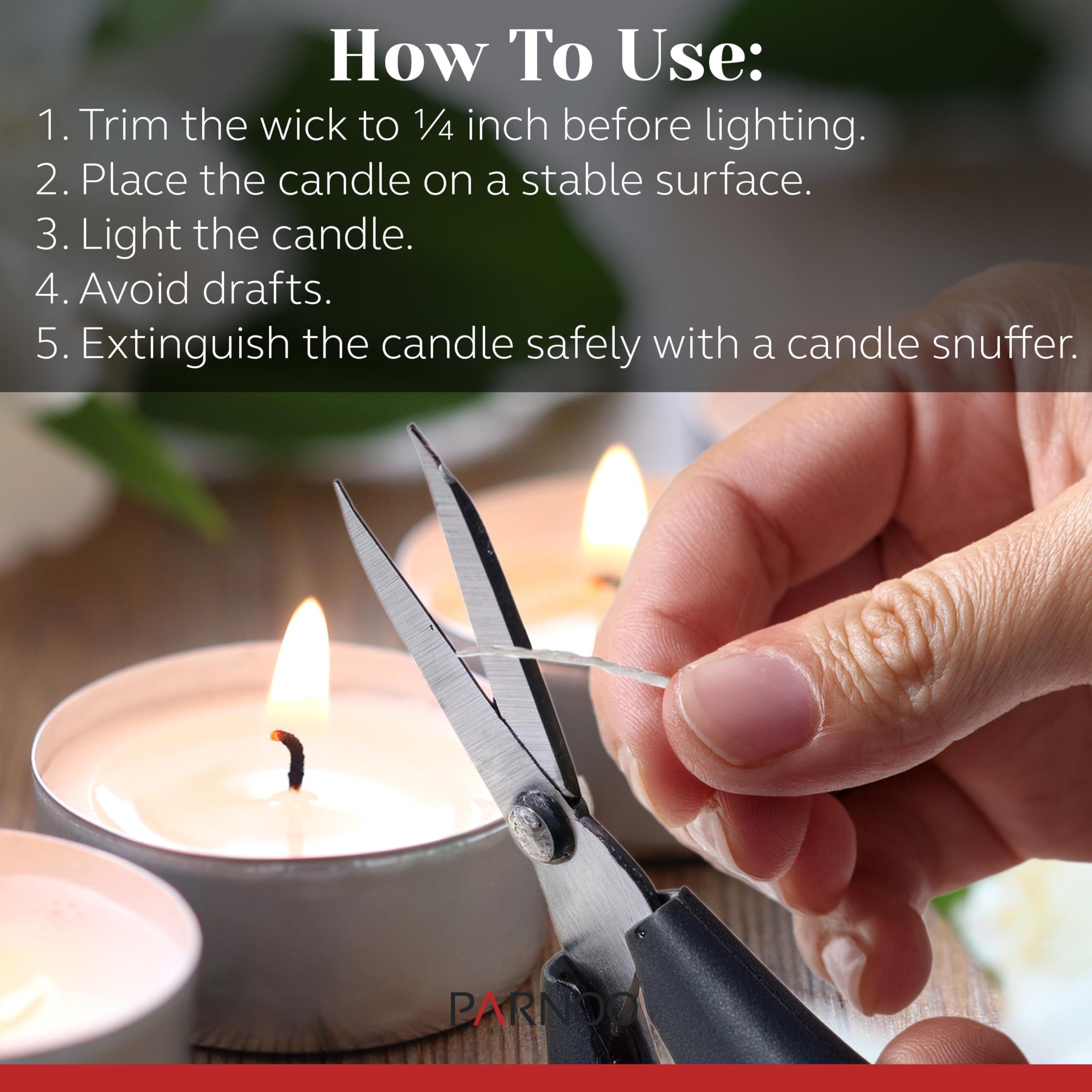 Soot-free clean-burning tea lights for weddings and spa