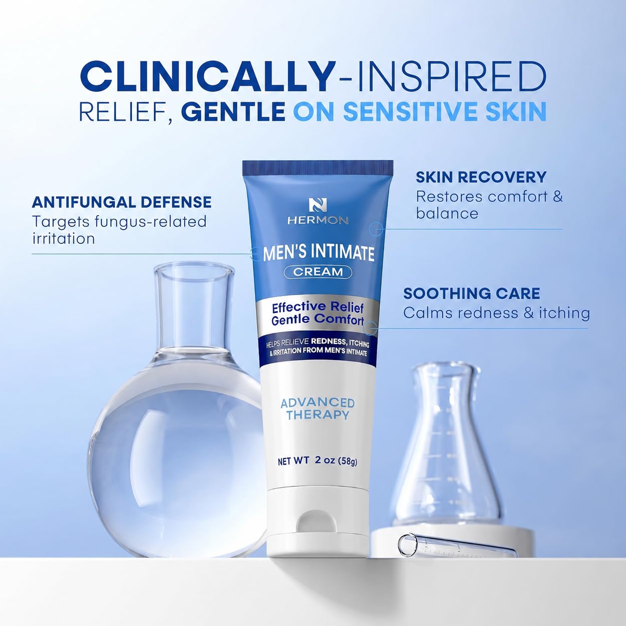 Soothing Cream 2oz container included in the Hermon kit