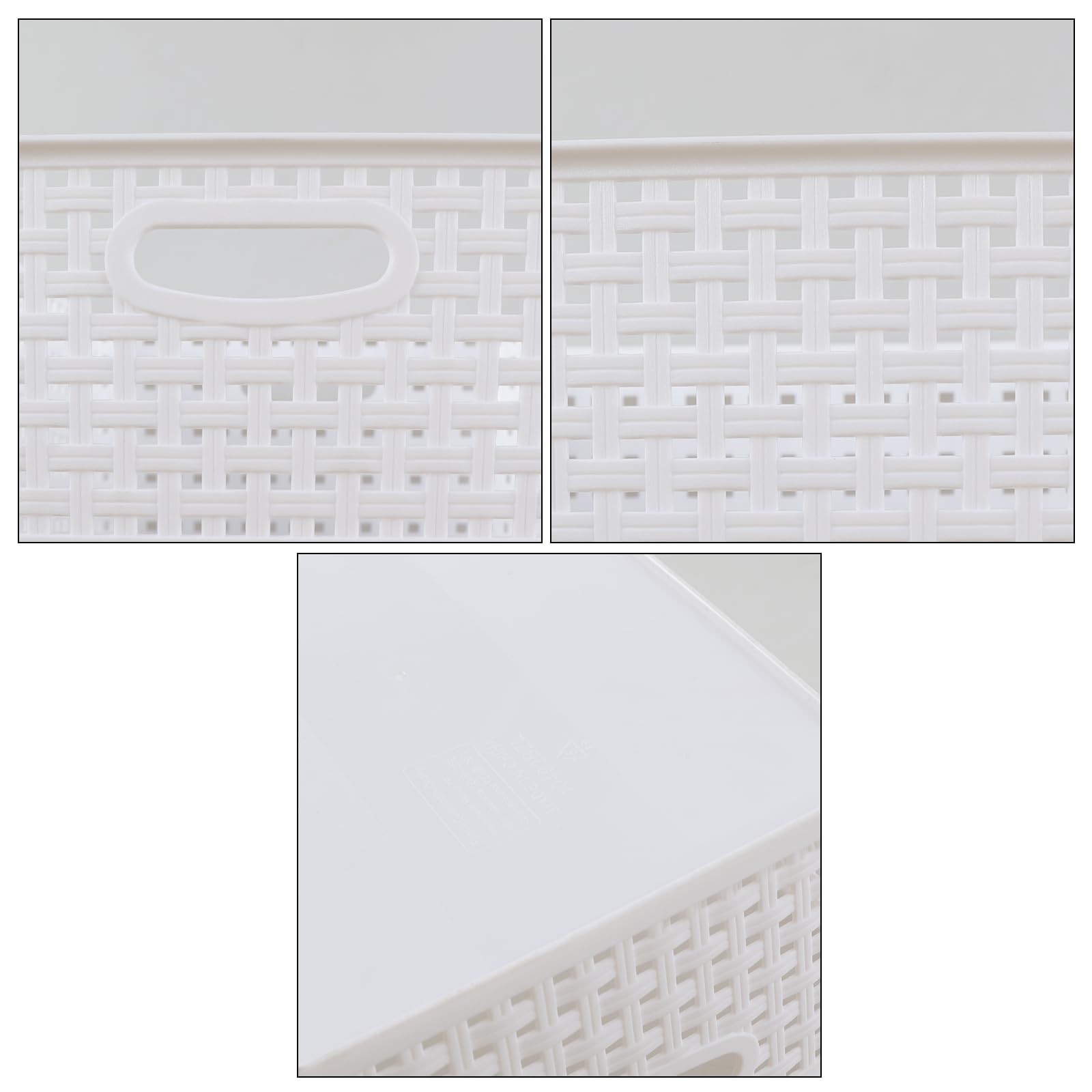 Sosody kitchen storage baskets in white for pantry or drawers