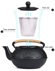 Sotya teapot stainless steel infuser removable