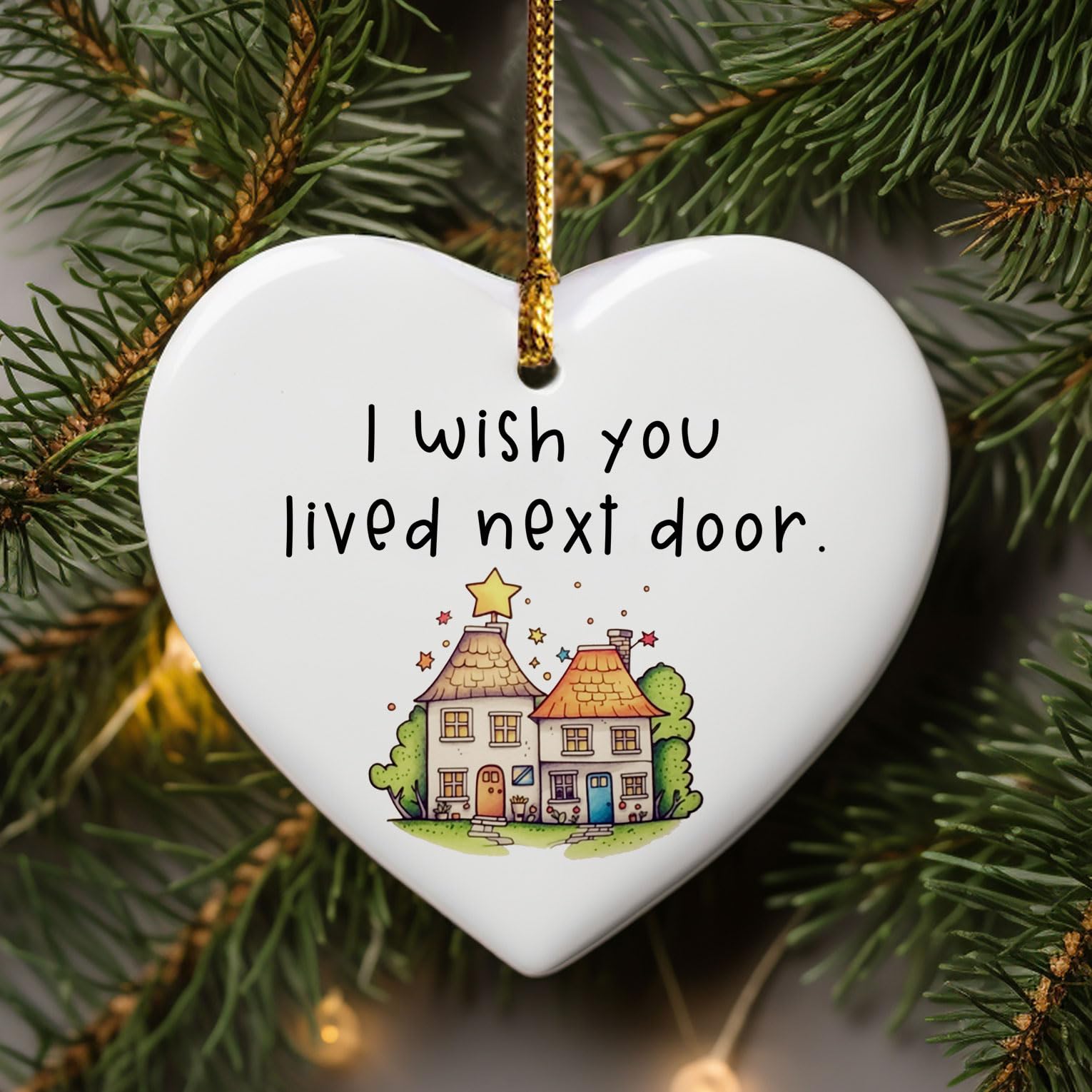Friendship keepsake ornament for soul sisters in white