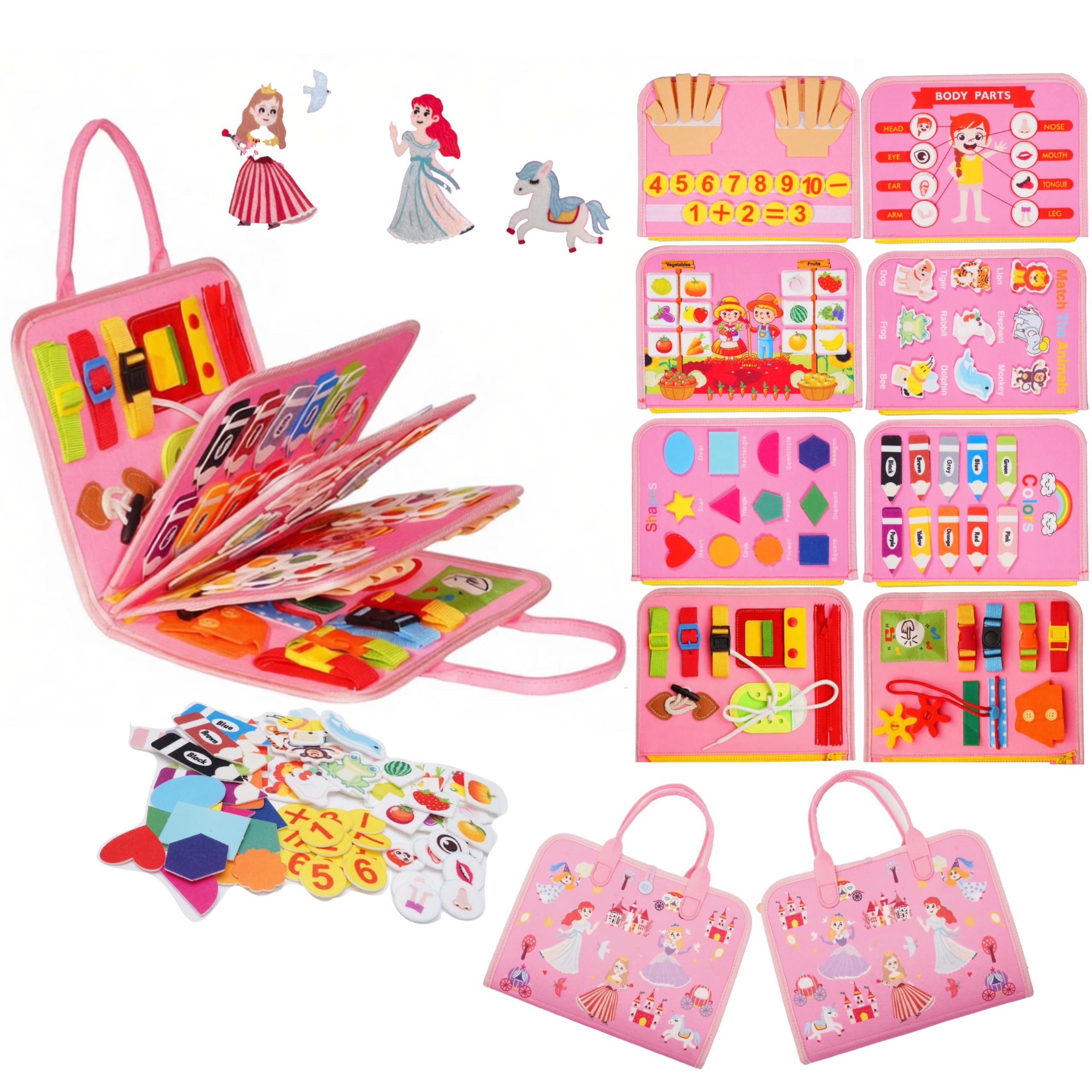 Soupost Busy Board for Toddlers with 8-in-1 activities