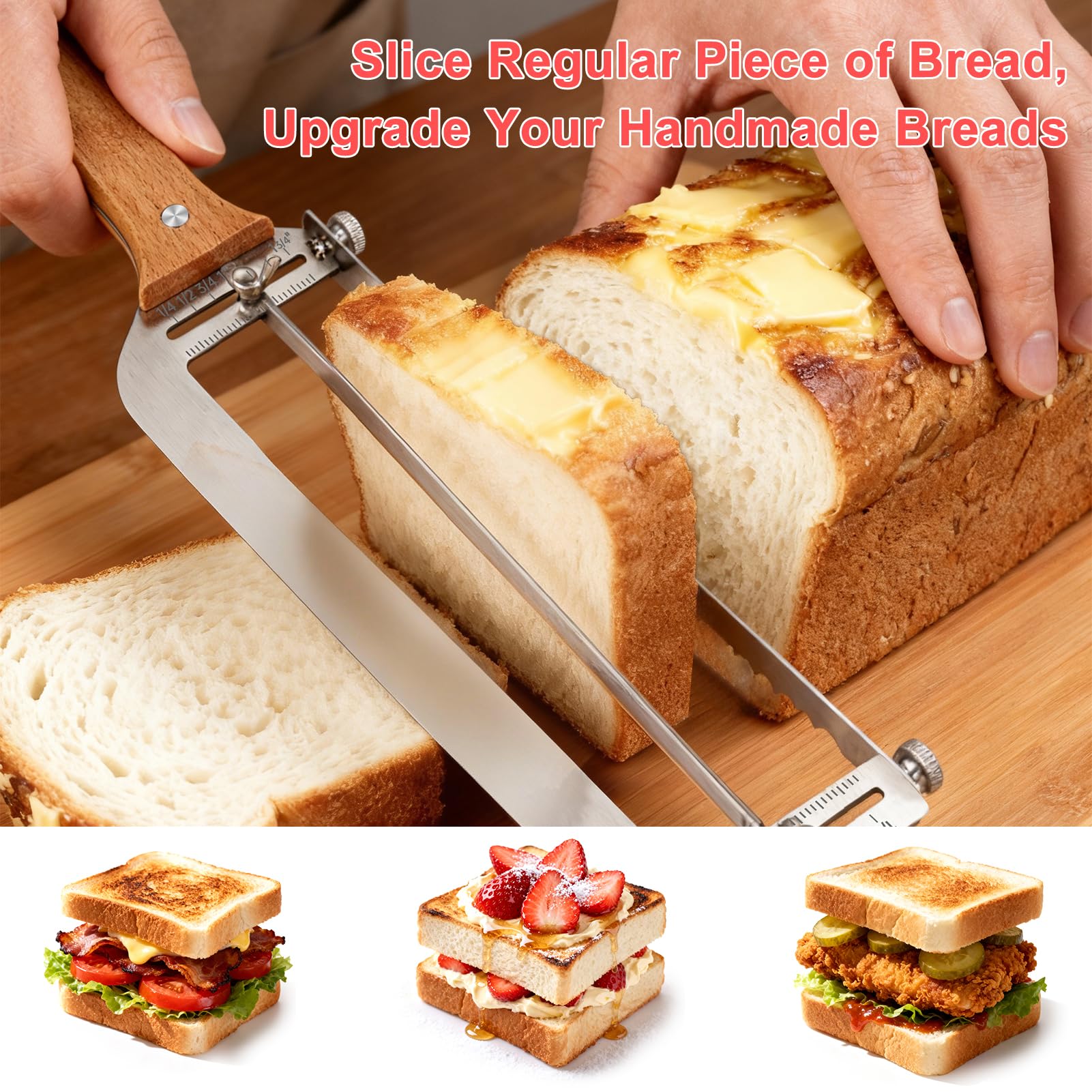 Homemade bread cutter tool for sourdough and bagels