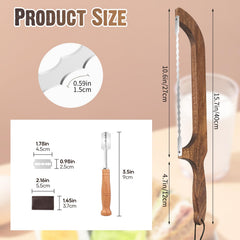 Sourdough bread knife with double serrated blade