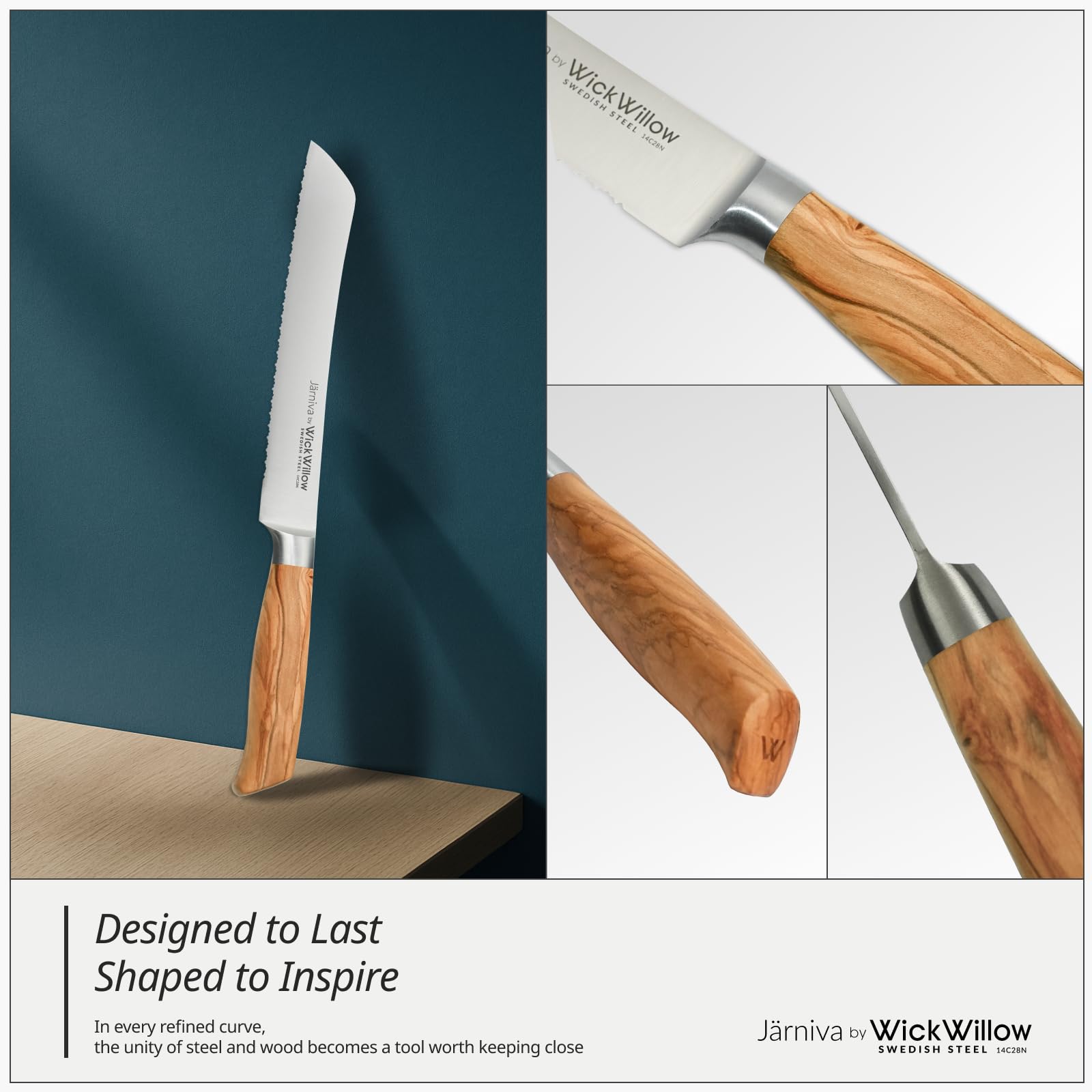 Premium gift box packaging for Jarniva bread knife