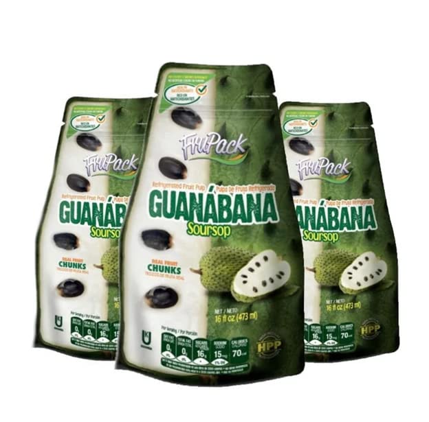 SOURSOUP PULP 3 PACK GUANABANA FRUITPACK 16 OZ