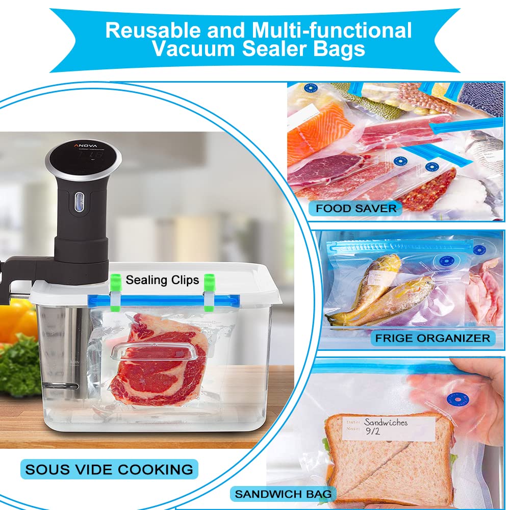Clamp to fix sous vide to pot and water storage design