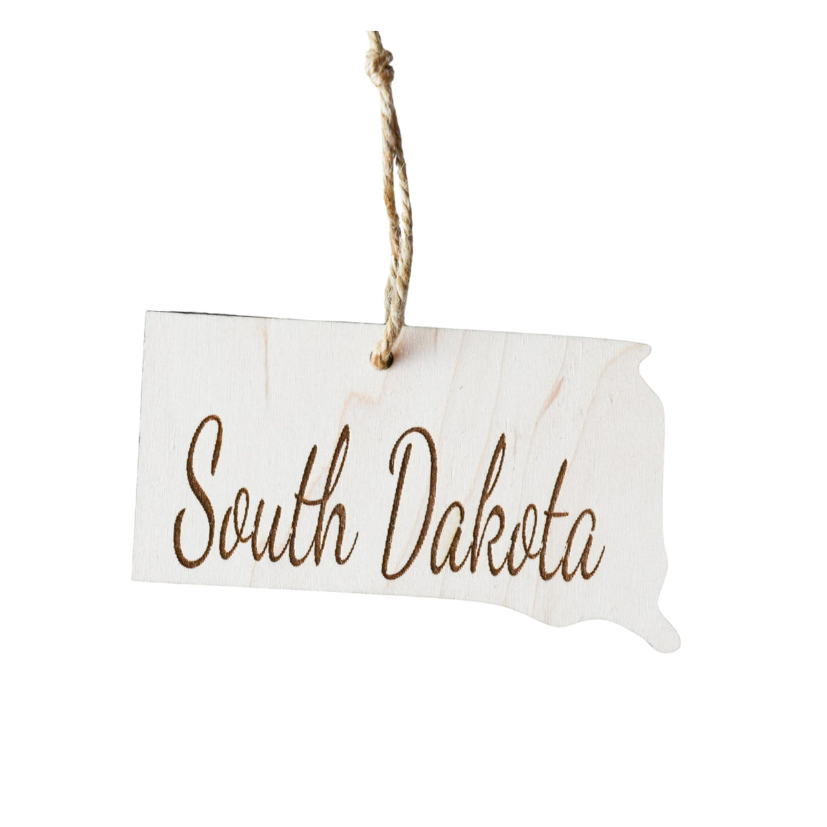South Dakota Christmas Ornament wooden keepsake