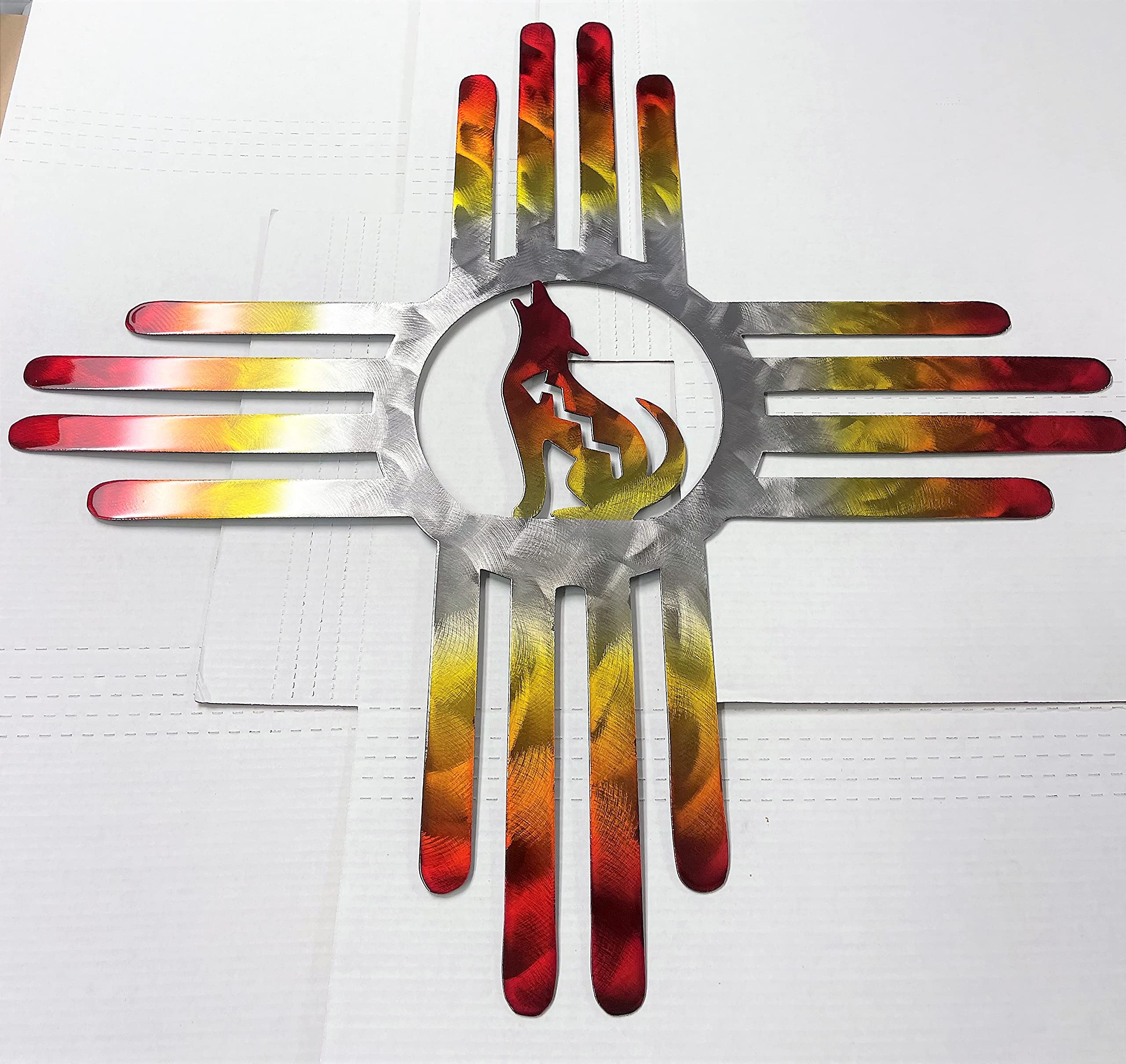 Fire Tinged finish handcrafted in the USA wall decor with sawtooth hanger