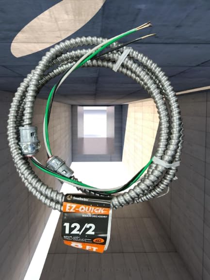 Southwire ArmorLite 12/2 solid copper MC cable whip