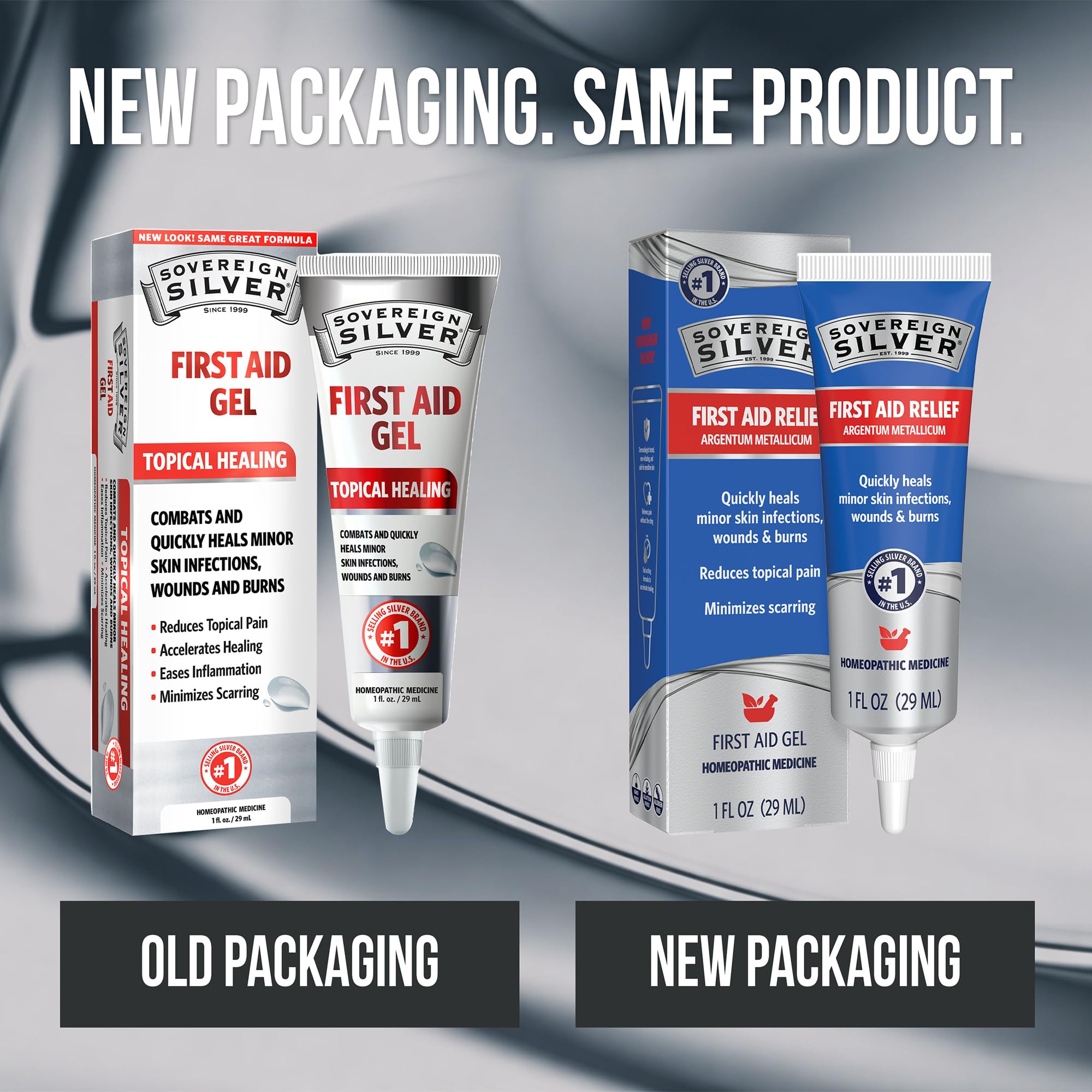 Sovereign Silver Colloidal Silver Gel for wounds and burns packaging