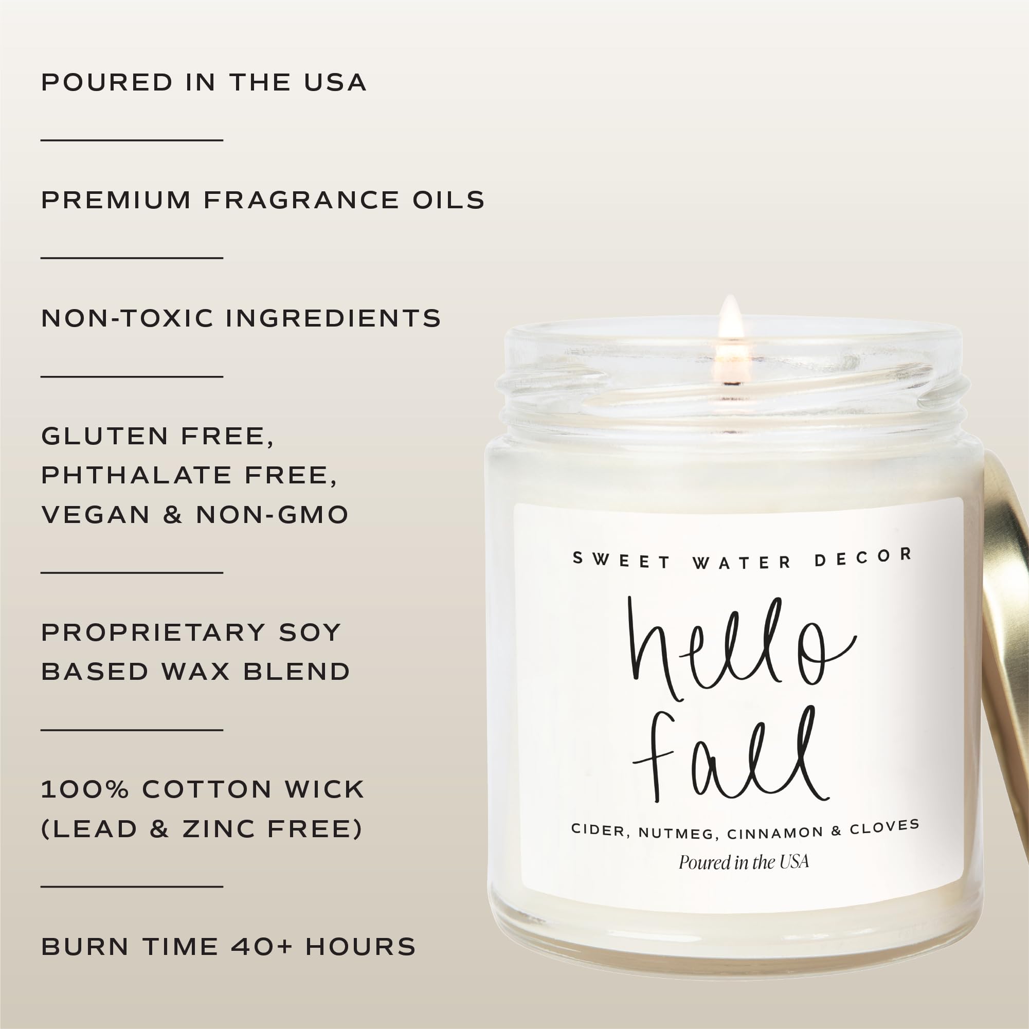 Vegan non toxic candle by Sweet Water Decor