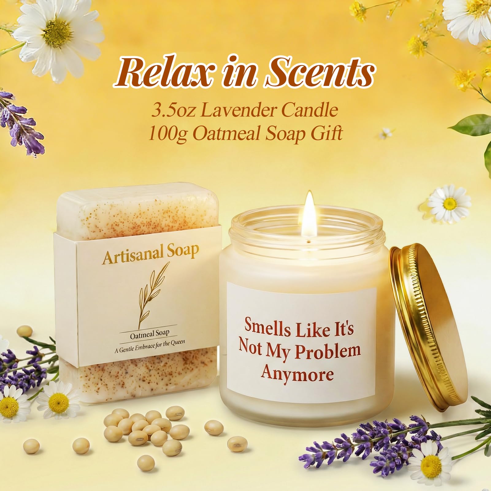 3.5oz oatmeal soap included in retirement gift set