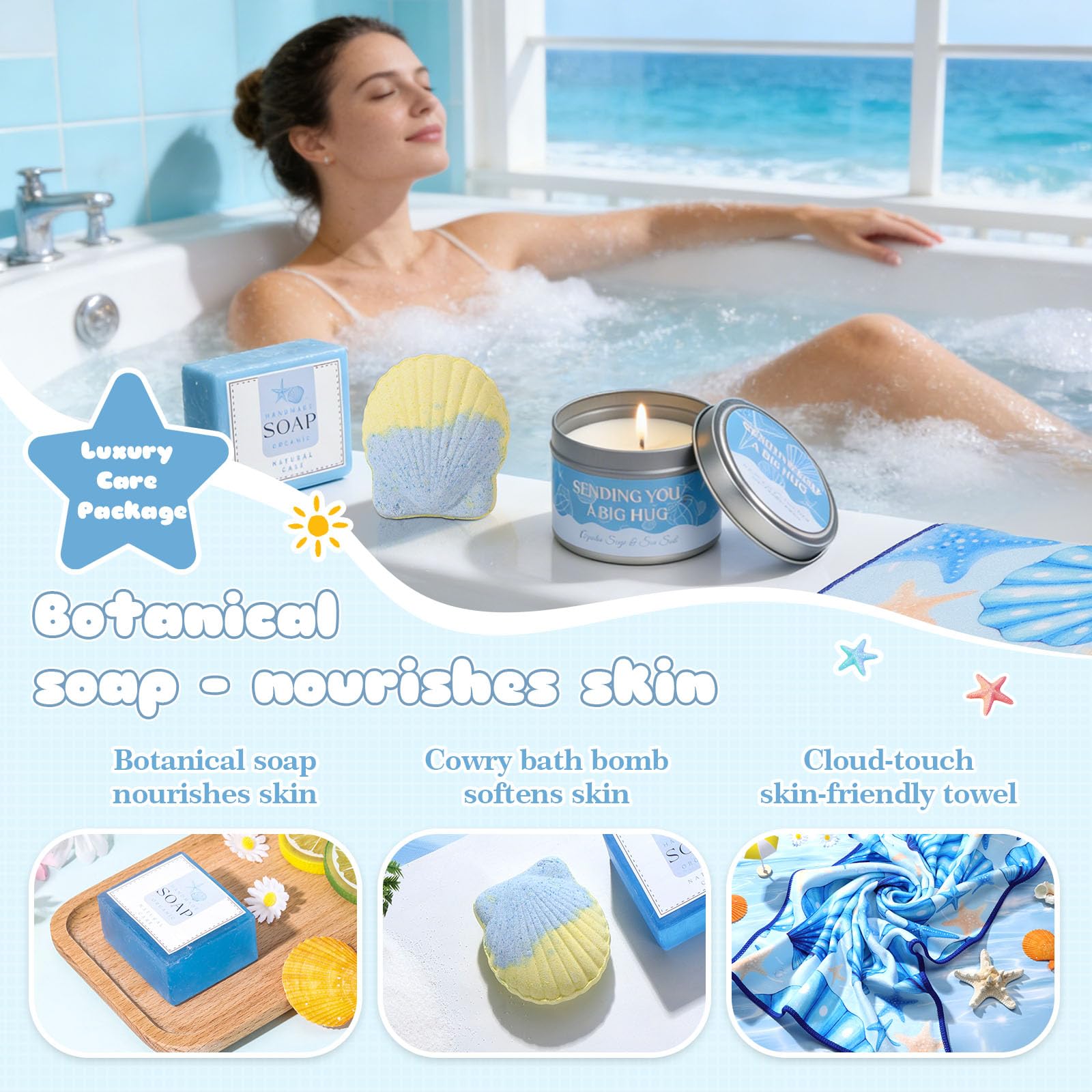 4.23oz soy wax candle in Ocean Gifts set