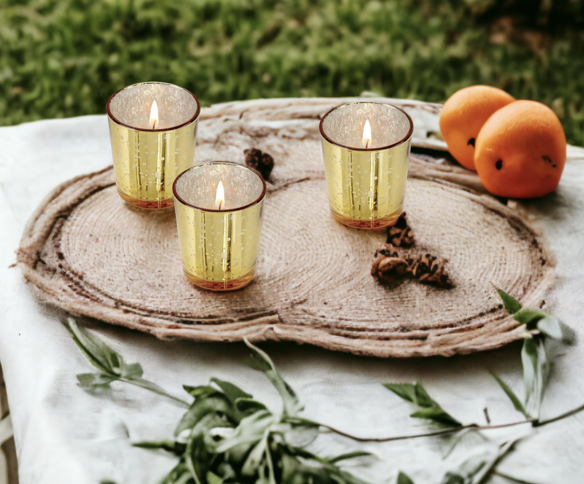 Soy wax citronella votive with lemon peel and lemongrass notes