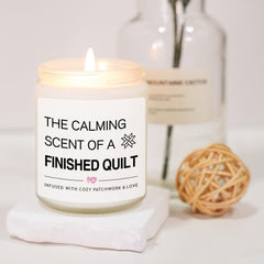 Eco-friendly recyclable glass jar candle for sewing lovers